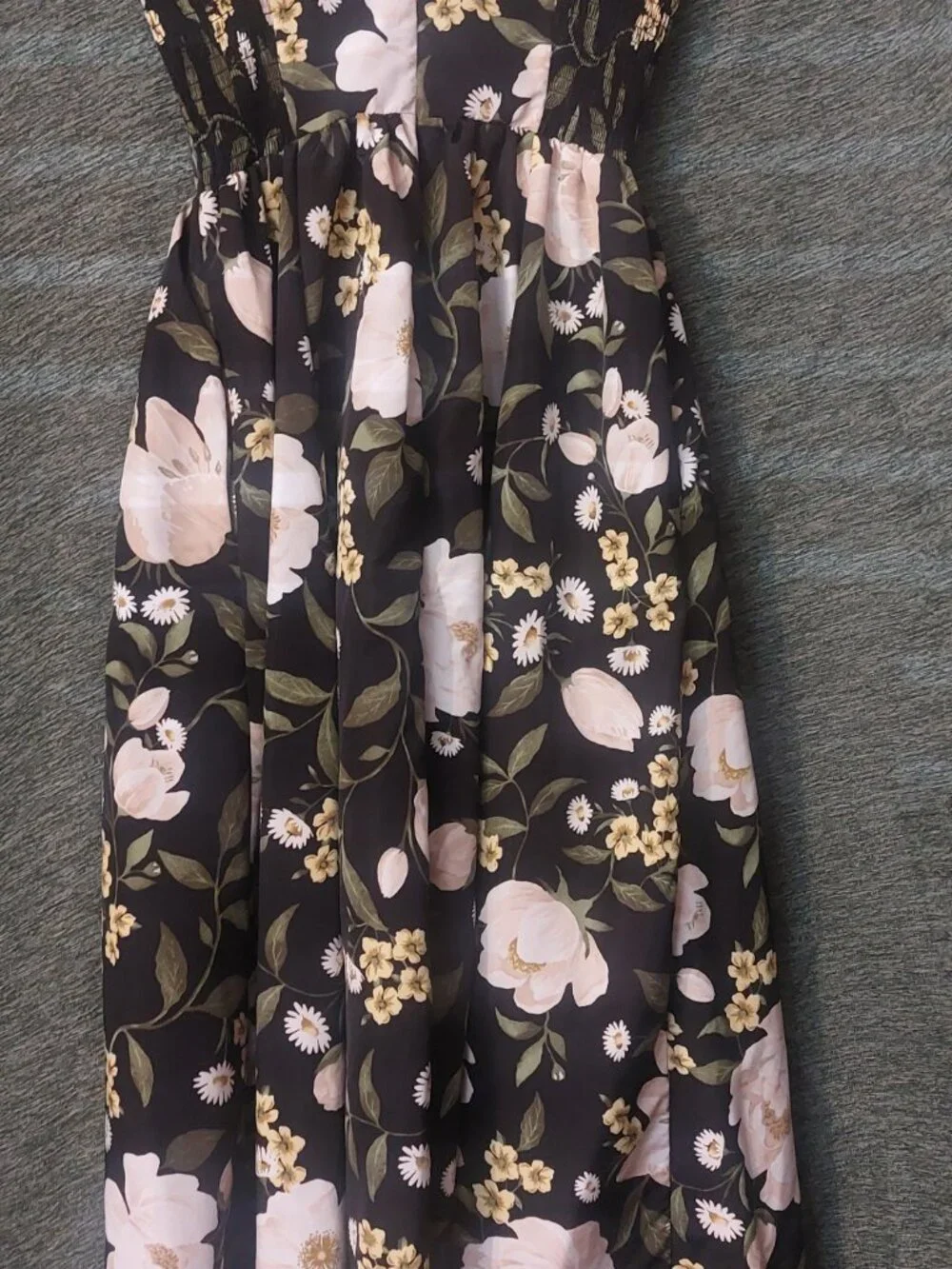 The Occasion by Old Navy Fit & Flare Sleeveless Taffeta Midi Dress Floral S - Picture 3 of 4